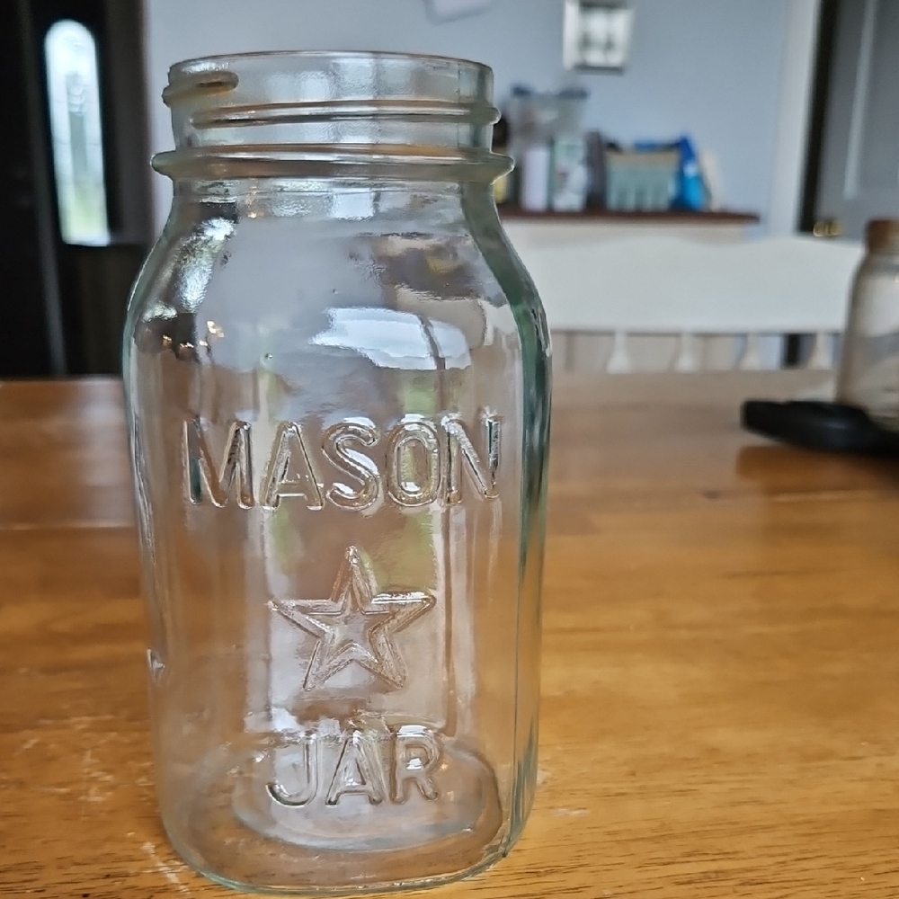 Mason Clear Glass Jar